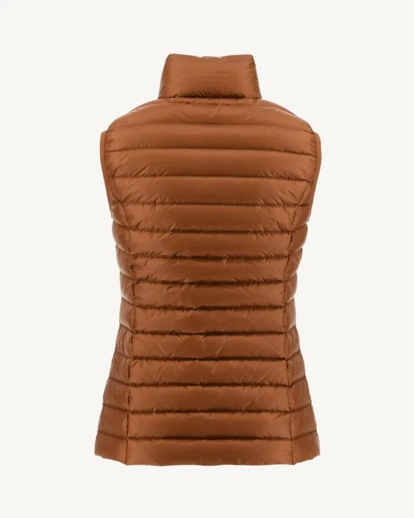 Fashion Light Sleeveless Down Jacket Caramel Seda Women Down Jackets & Jackets