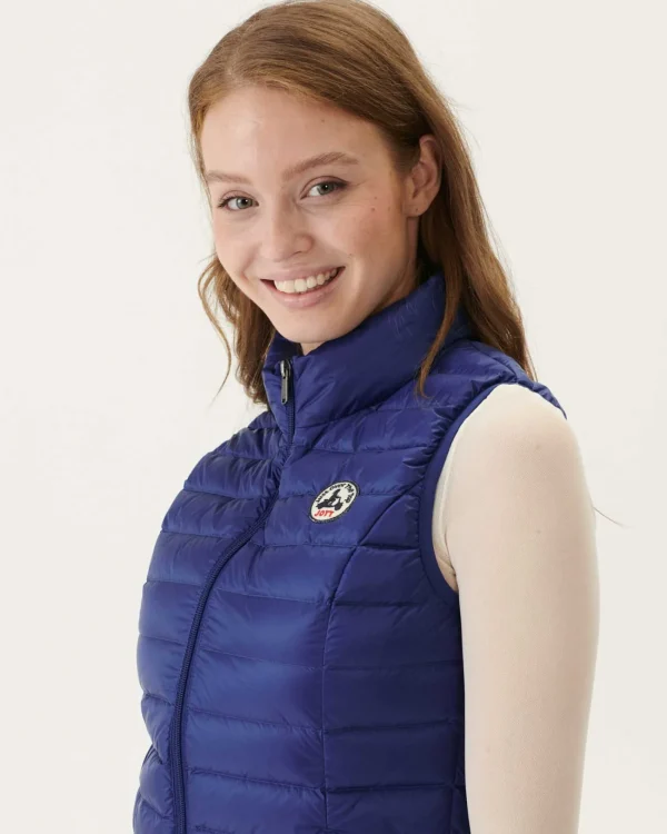 Outlet Light Sleeveless Down Jacket Dark Denim Seda Women Down Jackets & Jackets