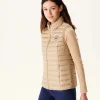 Hot Light Sleeveless Padded Jacket Beige Seda Women Down Jackets & Jackets