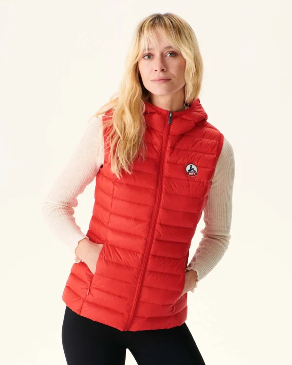 Sale Light Sleeveless Padded Jacket Bright Red Mali Women Down Jackets & Jackets