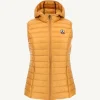 Clearance Light Sleeveless Padded Jacket Mustard Mali Women Down Jackets & Jackets