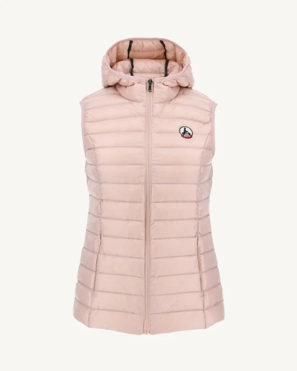 Best Sale Light Sleeveless Padded Jacket Pale Pink Mali Women Down Jackets & Jackets