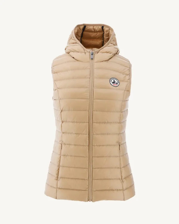 Discount Light Sleeveless Padded Jacket Beige Mali Women Down Jackets & Jackets