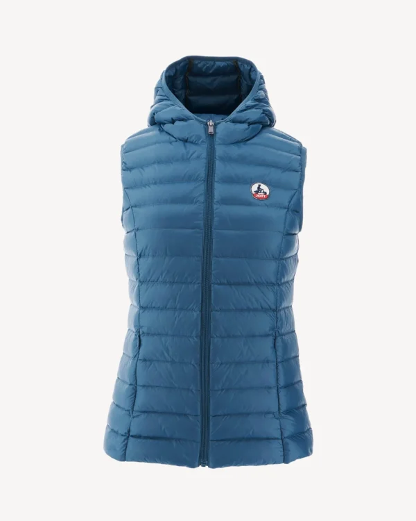 Sale Light Sleeveless Padded Jacket Jeans Blue Mali Women Down Jackets & Jackets