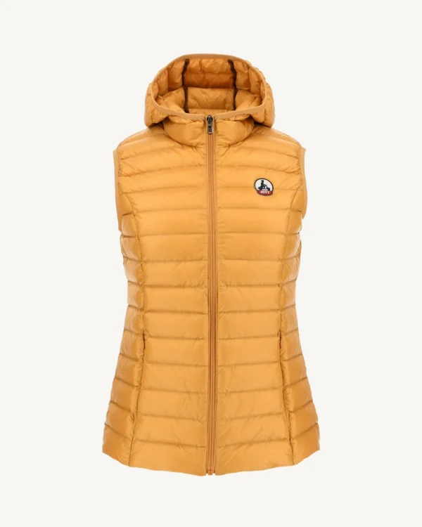 Clearance Light Sleeveless Padded Jacket Mustard Mali Women Down Jackets & Jackets