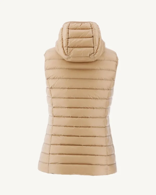 Discount Light Sleeveless Padded Jacket Beige Mali Women Down Jackets & Jackets