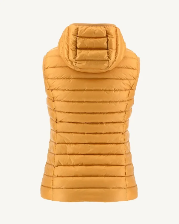 Clearance Light Sleeveless Padded Jacket Mustard Mali Women Down Jackets & Jackets