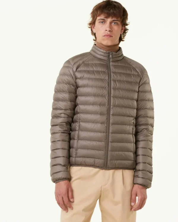 Best Sale Light Taupe Mat Down Jacket Men Down Jackets And Jackets