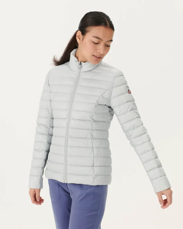 Cheap Lightweight Down Jacket Light Gray Cha Women Down Jackets & Jackets