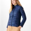 Shop Lightweight Hooded Down Jacket Deep Blue Cloe Women Down Jackets & Jackets