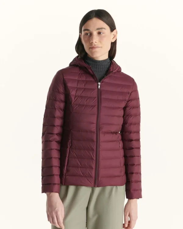 Best Lightweight Hooded Down Jacket Aubergine Cloe Women Down Jackets & Jackets