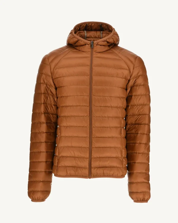 Sale Lightweight Hooded Down Jacket Caramel Nico Men Down Jackets And Jackets