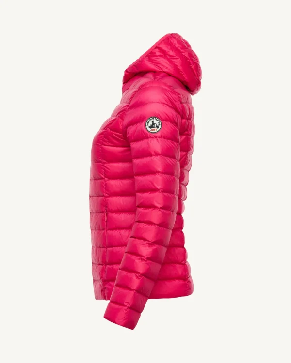 Store Lightweight Hooded Down Jacket Fuchsia Cloe Women Down Jackets & Jackets