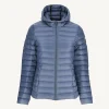 Flash Sale Lightweight Hooded Down Jacket Faded Blue Cloe Women Down Jackets & Jackets