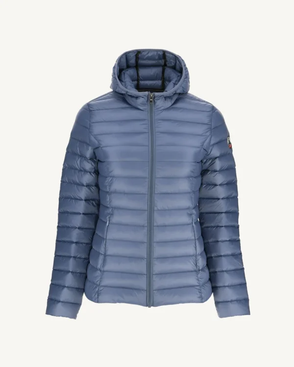 Flash Sale Lightweight Hooded Down Jacket Faded Blue Cloe Women Down Jackets & Jackets