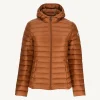 Outlet Lightweight Hooded Down Jacket Caramel Cloe Women Down Jackets & Jackets