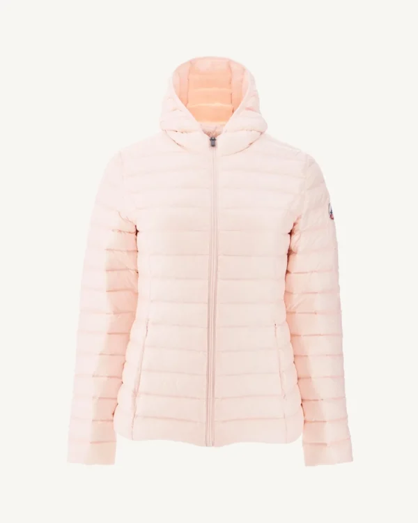 Store Lightweight Hooded Down Jacket Light Pink Cloe Women Down Jackets & Jackets