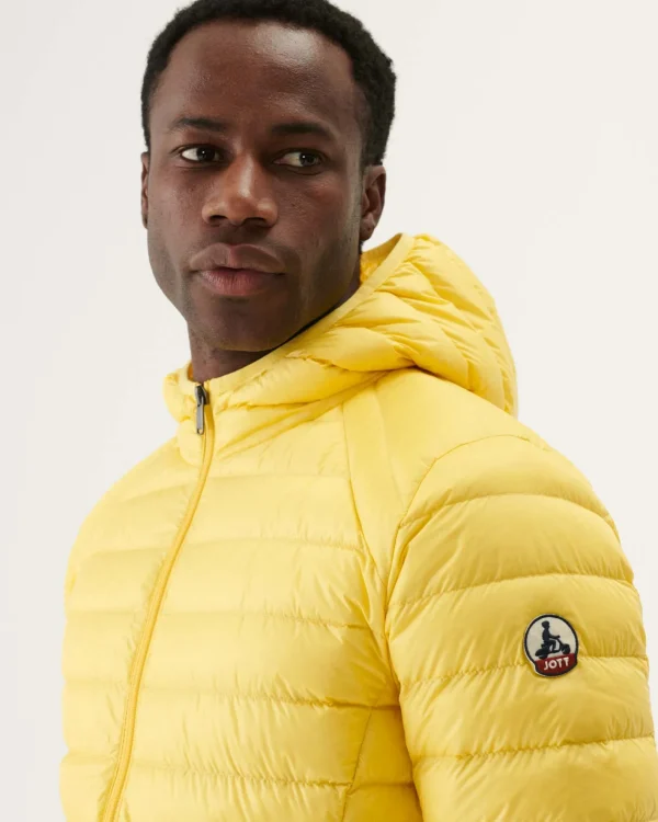 Store Lightweight Hooded Down Jacket Light Yellow Nico Men Down Jackets And Jackets