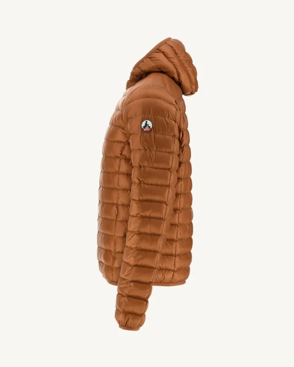 Sale Lightweight Hooded Down Jacket Caramel Nico Men Down Jackets And Jackets