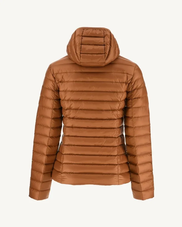 Outlet Lightweight Hooded Down Jacket Caramel Cloe Women Down Jackets & Jackets