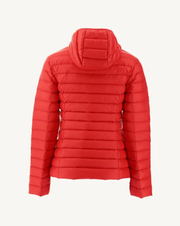 Outlet Lightweight Hooded Down Jacket Bright Red Cloe Women Down Jackets & Jackets