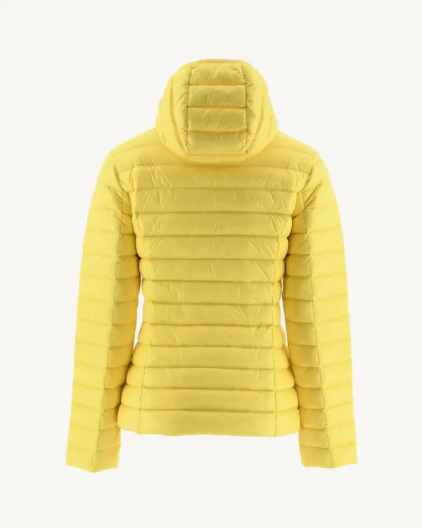 Cheap Lightweight Hooded Down Jacket Light Yellow Cloe Women Down Jackets & Jackets