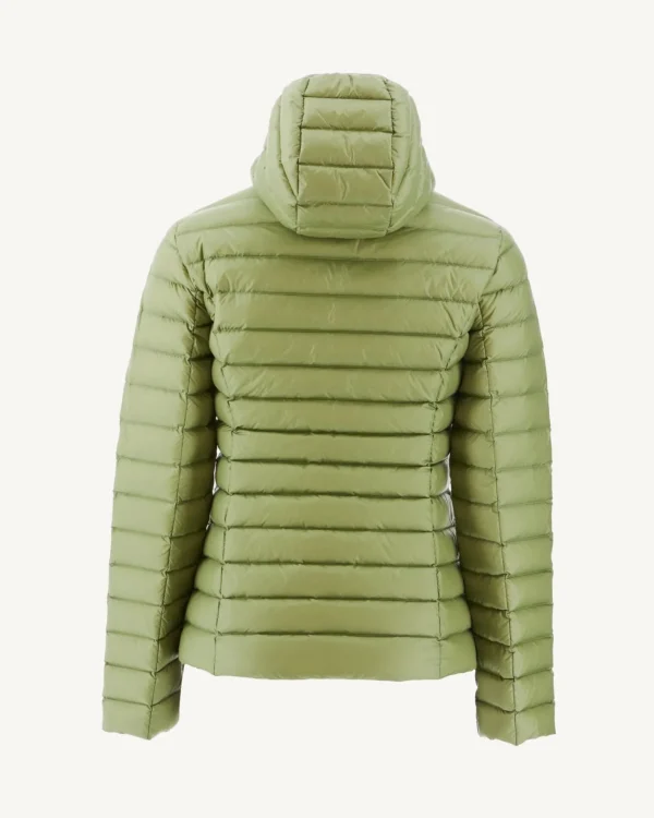 Discount Lightweight Hooded Down Jacket Light Khaki Cloe Women Down Jackets & Jackets