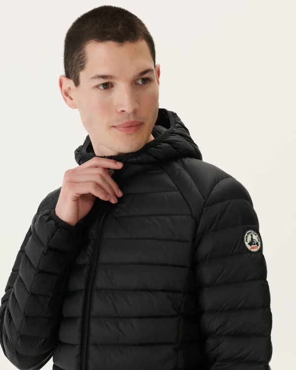 Clearance Lightweight Hooded Puffer Jacket Black Nico Men Down Jackets And Jackets