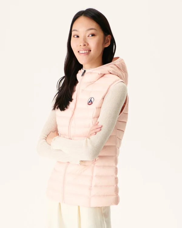 Sale Lightweight Sleeveless Padded Jacket Light Pink Mali Women Down Jackets & Jackets