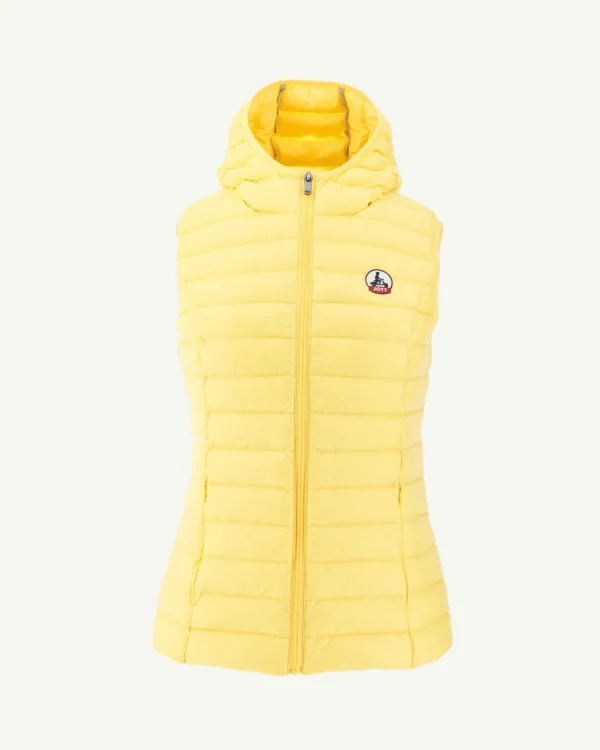 Discount Lightweight Sleeveless Padded Jacket Light Yellow Mali Women Down Jackets & Jackets