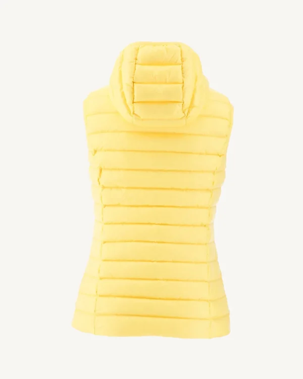 Discount Lightweight Sleeveless Padded Jacket Light Yellow Mali Women Down Jackets & Jackets