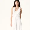 Flash Sale Long Belted Terrycloth Dress Ibiza White Women Clothes