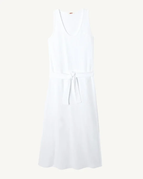 Flash Sale Long Belted Terrycloth Dress Ibiza White Women Clothes