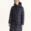 Store Long Hooded Down Jacket Grand Cold Navy Karachi Women Down Jackets & Jackets