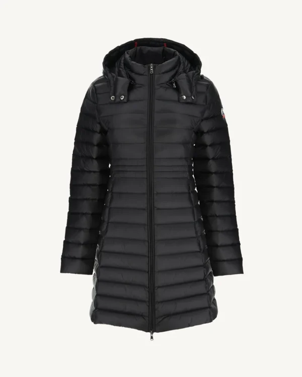 Online Long Hooded Puffer Jacket Black Vero Women Down Jackets & Jackets