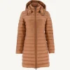 Cheap Long Hooded Puffer Jacket Camel Vero Women Down Jackets & Jackets