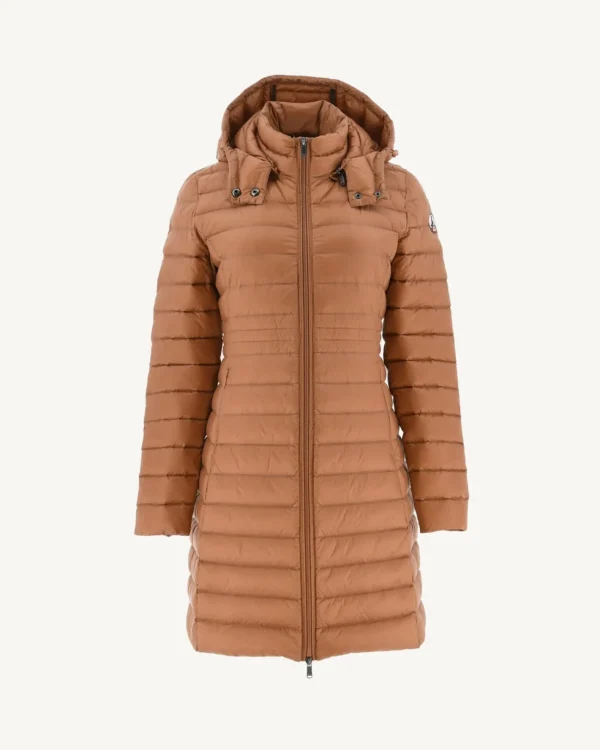 Cheap Long Hooded Puffer Jacket Camel Vero Women Down Jackets & Jackets