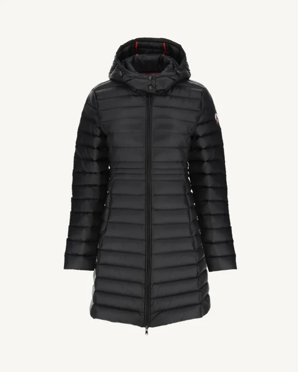 Online Long Hooded Puffer Jacket Black Vero Women Down Jackets & Jackets