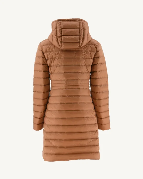 Cheap Long Hooded Puffer Jacket Camel Vero Women Down Jackets & Jackets