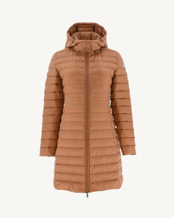 Cheap Long Hooded Puffer Jacket Camel Vero Women Down Jackets & Jackets