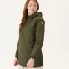 Shop Long Reversible Down Jacket Army/Light Pink Roma Women Down Jackets & Jackets