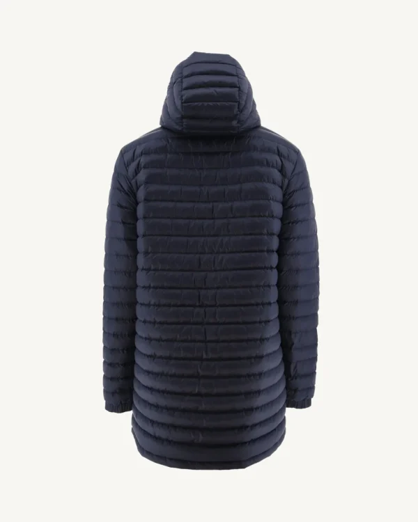 Store Long Reversible Hooded Down Jacket Azur/Marine Amsterdam Men Down Jackets And Jackets