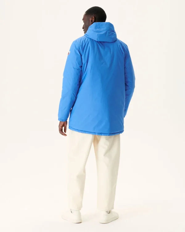 Store Long Reversible Hooded Down Jacket Azur/Marine Amsterdam Men Down Jackets And Jackets