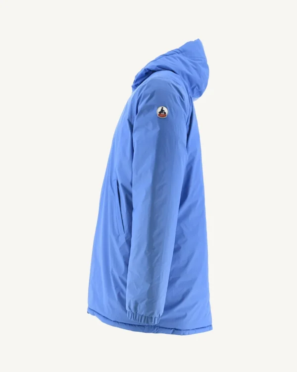 Store Long Reversible Hooded Down Jacket Azur/Marine Amsterdam Men Down Jackets And Jackets