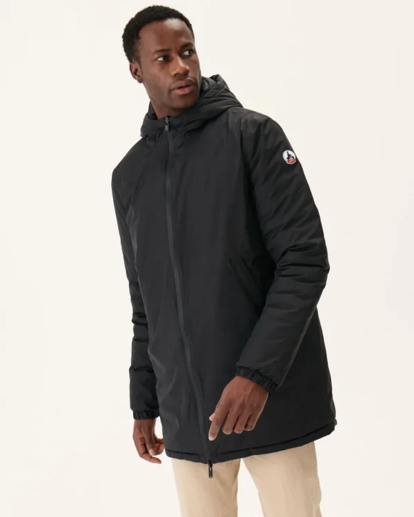 New Long Reversible Hooded Puffer Jacket Black Amsterdam Men Down Jackets And Jackets