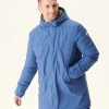 New Long Reversible Hooded Puffer Jacket Denim Blue/Army Amsterdam Men Down Jackets And Jackets