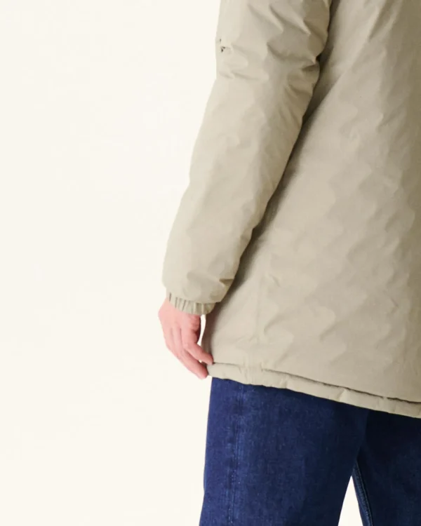 Best Long Reversible Hooded Puffer Jacket Beige/Light Khaki Amsterdam Men Down Jackets And Jackets