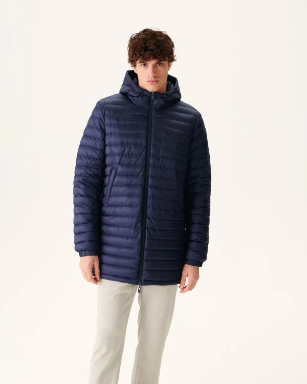 Online Long Reversible Hooded Puffer Jacket Marine Amsterdam Men Down Jackets And Jackets