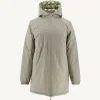 Cheap Long Reversible Puffer Jacket Beige/Light Khaki Roma Print Women Down Jackets & Jackets