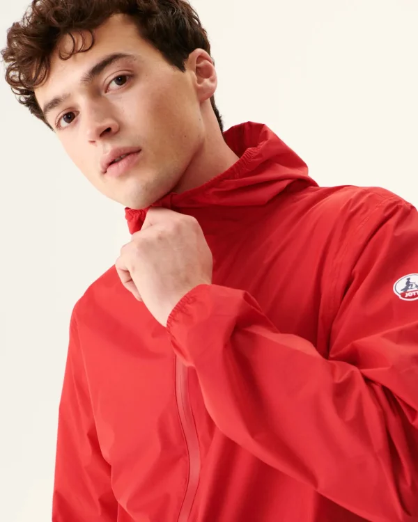 Shop Manila Bright Red Packable Hooded Jacket Men Down Jackets And Jackets